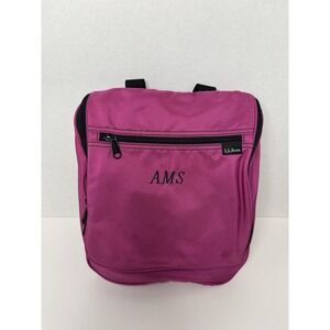 Large Pink LL Bean Travel Toiletry Bag Traveling Essentials Bag PREOWNED Read